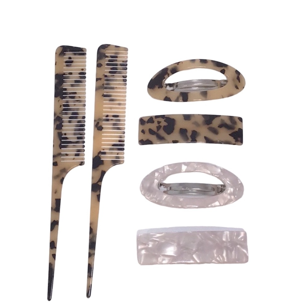 🍄 FREE with any purchase ⭐️ Hair Combs and Hair Clips Set - 6pc.